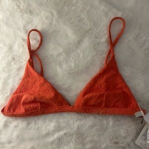 NWT Rhythm Paisley Bralette Too Dusty Orange